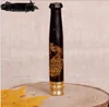 Removable cleaning solid wood rods cigarette holder trumpet carved dragon flat fishing pipe mouth single filter cigarette holder filter