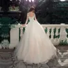 Sukienki koronkowe sukienki ślubne szata de Mariage niestandardowe sukienki ślubne suknie ślubne vestido de noiva luksusowy długa iluzja sukienka ślubna