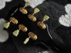 カスタムタク松本doublecutebony標準ブラックエレクトギターホワイトモップブロックフィンガーボードインレイ伝統的なチューリップタンダース6574523