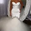 2017 nouvelles robes de mariée sirène blanches élégantes avec perlée longue robe de soirée de mariage robes de mariée WD1049