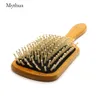 Grande brosse multifonctionnelle professionnelle, Airbag, brosse de Massage de la tête du cuir chevelu, Design épuré, manche en bois, peigne de soins capillaires