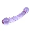 Purple Pyrex Crystal Dildo Glass Sex Toys Dildos Penis Anal kvinnliga vuxna leksaker för kvinnor kroppsmassager6074331