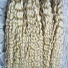 #613 Bleach Blonde keratin hair extension u tip 200s curly keratin bond hair extensions 200g curly fusion hair extensions