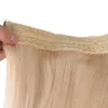 ELIBESS Flip Saç Atkı Uzatma Sarışın Renk 100 g / adet 613 Renk Avrupa Remy Balık Hattı Düz ​​Beyaz Kadınlar Için Hiçbir Klip Tutkal