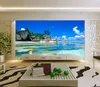 カスタム3D壁画壁紙不織布寝室リビグルームテレビソファソファソファウォールペーパーオーシャンシービーチ3D PO壁紙ホーム装飾29901247505