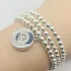 Nuevo diseño Silver Ginger Snap Bell Bracelt intercambiables Snaps Jewelry 18mm para mujeres Fit Ginger Snaps Chunk Charm Button