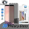 Przyjazny przypadek Prywatność Szkło Hartowane Anti-Spy Peeping Screen Protector 3D Curved for Samsung Note9 Samung Note8 S8 S9 Plus S7 Edge z pudełkiem