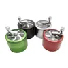 새로운 풍차 모양 Deisgn 62mm Dia Dry Dry Herb Fler Tobacco Grinders Pollen Catcher Crusher Hand Shank Grinder Whole4472740