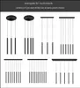 مصابيح LED الحديثة قلادة مصباح الألومنيوم الإضاءة تعليق شنقا اسطوانة أسود أبيض أنبوب أنبوب ضوء أضواء الحد الأدنى الفاخرة