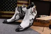 Luxury Handsome Man Boots high help with steel-toed man's leather boots pointed boots increased height man's shoes