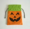 10pcs Shopping Bags Kids Candy 3 Styles Halloween Sack For Children Felt Drawstring Bag