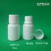 10 + 2 setleri 10g Mini Plastik Katı Beyaz Yuvarlak Tıp Şişeler Boş Plastik Kaplar Hap Şişe