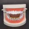 صالح الجديدة مخصص لون الذهب الهيب هوب الأسنان بالتنقيط GRILLZ قبعات السفلى أسفل الشواية الفضة الشوايات