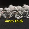 4mm Spessore di alta qualità 100% Domeless Quartz Banger Nail 10mm 14mm 18mm maschio femmina 90 gradi spedizione gratuita