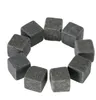 180pcs/20set высококачественные натуральные камни 9pcs / set виски камни охладитель рок мыльный камень кубик льда с бархатным мешком для хранения 2054