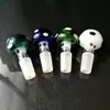 Svampfärg Point Bubble Glass Bongs Tillbehör, glasrökrör Färgglada Mini Multi-färg Handrör Bästa sked Glas