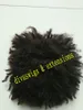 Natürlicher Puff Afro Kinky Curly Echthaar-Pferdeschwanz für schwarze Frauen, brasilianischer Jungfrau-Brötchen, Kordelzug, Pferdeschwanz, Hochsteckfrisur, 25,4–50,8 cm, 120 g