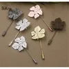 BoYuTe 20 pièces 5 couleurs plaqué Style Vintage 29 32MM feuille d'érable Base broche broches bijoux à bricoler soi-même accessoire 276b