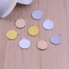 Wholesale Copper Blank Stamping Tags Charms Round 4 colors copper round charm pendant for handmade jewelry DIY parts