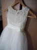 꽃 소녀 드레스 소녀를위한 오랜 긴 레이스 파티 드레스 2-14 년 가운 필레 레이스 얇은 명주 그물 흰색 꽃 ggirl 드레스 결혼식을위한