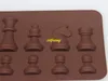 100 pçs / lote Fast frete Novo International Chess Silicone Mold Fondant Bolo De Chocolate Moldes para Cozinha Cozimento