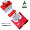 Conjunto de baño Santa de tres piezas Santa Claus estilo muñeco de nieve inodoro cubre decoraciones envío rápido barco de la gota caliente