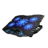 New 12-15.6 inch laptop Cooling Pad Laptop cooler USB Fan with 5 cooling Fans LED screen Light Notebook Stand and Quiet Fixture for laptop