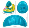 Högkvalitativ PVC Säkerhet Baby Spädbarn Simning Float Justerbar Solskydd Skydda Seat Boat Kids Swim Seat Ring Boat Baby Swim Pool Toy