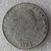 미국 동전 1802 Draped Bust Brass 실버 도금 달러 복사 동전