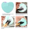 Maquiagem Silicone forma de pincel coração escova de lavagem Tools Escova Pad Silicone Luva Scrubber Cosmetic Powder Foundation Limpo