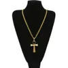 Collier Ankh en acier inoxydable, bijoux égyptiens, pendentif Hip Hop, en or glacé, clé de la vie, collier égyptien, chaîne de 24 pouces, 9529604, nouvelle collection