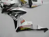 100% formsprutad fairingkit för Honda CBR600RR 07 08 Vit Svarta Fairings Set CBR600RR 2007 2008 OT24