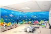 Personalizzato qualsiasi dimensione panoramica del contesto Underwater World 3D per parete 3d carta da parati carta da parati 3D per la TV sullo sfondo