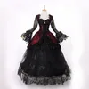 Hot Sale 2023 Black Long Sleeves Lace Gothic Victorian Banquet Dress 18th Century schwarz Marie Antoinette Dress For Women