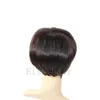 Pixie kısa kesim saç peruk Brezilyalı saç peruk siyah kadınlar için insan saçı dantel ön tam dantel peruk