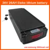 1000W 36V batterie au lithium de vélo électrique 36V 26AH batterie de support arrière 36 V batterie de Scooter utiliser des cellules samsung 2600mah 42V 2A chargeur