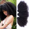 Brasilianische Afro verworrene lockige Bundles Menschenhaareinschlagfaden natürliche schwarze Remy Haarverlängerungen für schwarze Frauen versandkostenfrei Afro verworrenes lockiges Haar