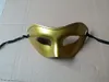 Unisex masquerade venetian mask mardi gras party mask kostym dekorationer assorterad färg (guld silver svart vit) En storlek passar mest