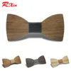 Wood Bowtie 20 stilar handgjorda vintage traditionell bowknot för gentleman bröllop färdig produkt trä slips 12 * 5,5 cm för vuxna