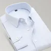 Camisas de vestido masculina 2021 Primavera Camisa Camisa Chegada de Manga Longa Slim Fit de Alta Qualidade Designer De Moda Masculino Business Cor Pura M0371