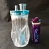 Tuyaux acryliques nervurés transparents Vente en gros d'accessoires pour bongs en verre, narguilé en verre, fumée de pipe à eau