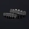 الهيب هوب الجسم مجوهرات 6 الأسنان grillz الذهب شغلها أعلى أسفل الأسنان فانغ grillz مجموعة للنساء men s هالوين عيد الميلاد حزب مصاص