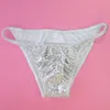 Mens String Bikini Fashional Panties G3773 Front Pouch Moderate Back Metallic Foiled Plaid Checks Herrenunterwäsche2600