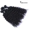 Cheveux humains bouclés brésiliens tisse 3 faisceaux non transformés 8A péruvien malaisien indien cambodgien mongol Jerry Curls Extensions de cheveux bouclés