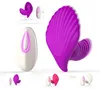 Nieuwe ins Vrouw Invisible Shell Butterfly Dildo ondergoed strapless penis waterdichte vibrators afstandsbediening seksspeeltjes oplaadbare womantoys