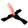 Strap on dildo vibrating realistic penis harness for gay or lesbian2674514