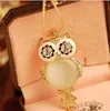 hibou pendentif or