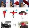 Windproof Reverse Folding Double Layer Inverted Chuva Umbrella Self Stand Inside Out Rain Protection C-Hook Hands For Car Rain Outdoor