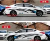 Een set auto-autovrachtwagen motorracen vlamkracht sportracen Styling Vinyl Carrosseriesticker Taillekap Lijnstickers