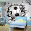 Vente en gros- 3D Football Fond d'écran Sport Fond Mural Salon Canapé Chambre Football TV Toile de Fond Personnalisé Toute Taille Murale Papier Peint1